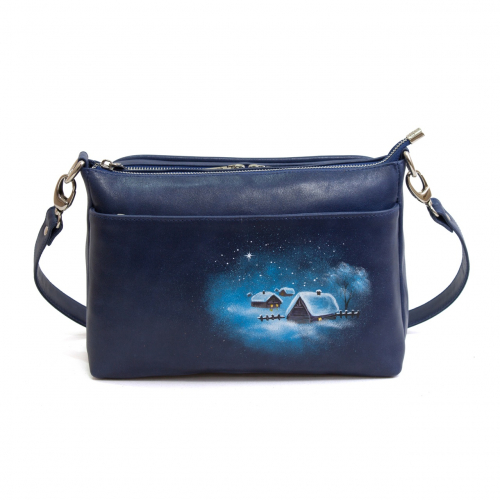 Сумка из натуральной кожи с рисунком "Рождество" на заказ | Sumnizza фото 2