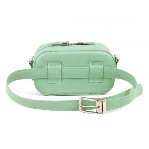 Женская кожаная сумка на плечо и на пояс с аппликацией "Совушки" — кросс боди с принтом на заказ фото 5