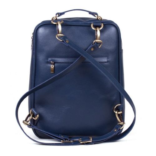 Кожаная сумка рюкзак "Коты артисты" ручной работы с рисунком и вышивкой на заказ
 фото 4