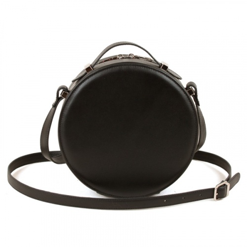 Женская круглая сумка кросс-боди с рисунком "Кот Бегемот" - круглая кожаная женская сумка ручной работы с рисунком |  Sumnizza фото 4