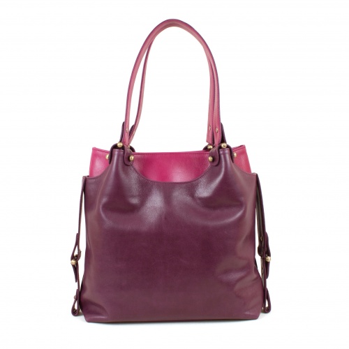 Красивая двухцветная сумка с росписью "Алиса в Зазеркалье" - кожаная женская сумка хобо, сумка мешок ручной работы с рисунком на заказ |  Sumnizza фото 5