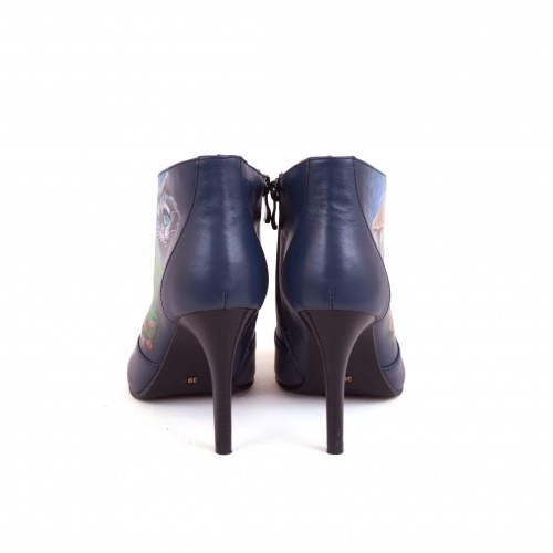 Комплект дорожный саквояж и ботильоны "Алиса" - кожаный женский набор рюкзак и ботинки ручной работы с рисунком |  Sumnizza фото 8