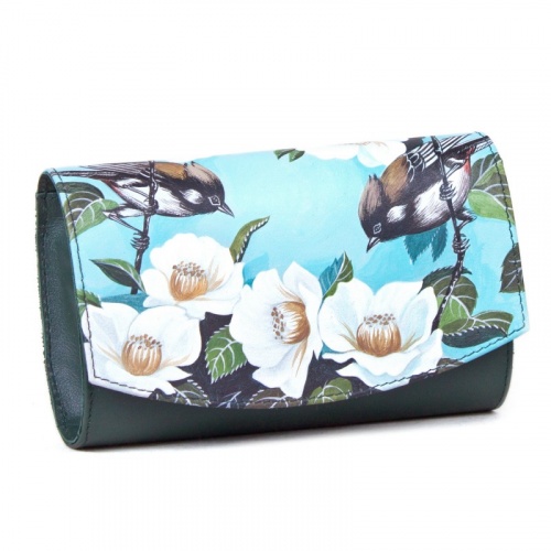 Комплект из сэтчела и кошелька "Птицы на ветке" фото фото 4