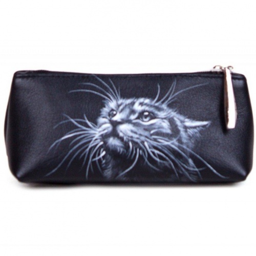 Футляр для очков "Усатое счастье" - кожаный женский и мужской футляр для очков ручной работы с рисунком на заказ |  Sumnizza