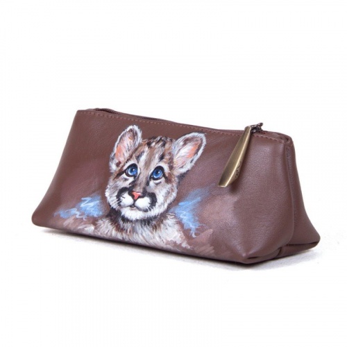 Футляр для очков "Котенок" - кожаный женский и мужской футляр для очков ручной работы с рисунком на заказ |  Sumnizza фото 2