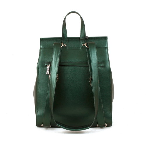 Кожаная сумка рюкзак с росписью "Кот Бегемот" ручной работы с рисунком и вышивкой на заказ
 фото 2