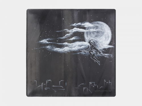 Женское портмоне с росписью "Маргарита" - кожаный женский кошелек-портмоне ручной работы с рисунком на заказ |  Sumnizza фото 2