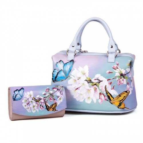 Комплект из саквояжа и кошелька "Весенний" фото