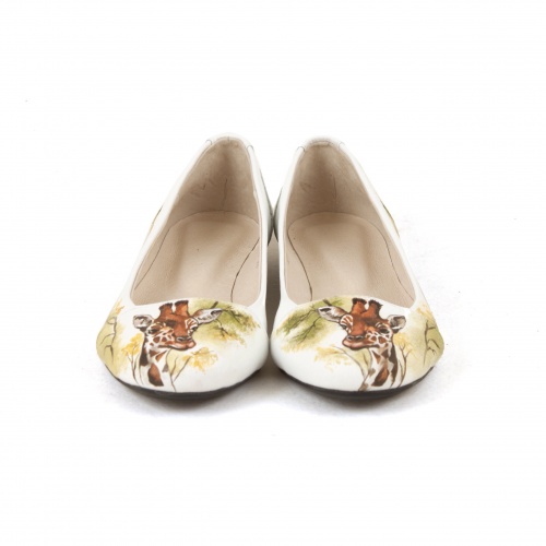 Балетки из натуральной кожи "Сафари" - кожаные женские балетки ручной работы с рисунком на заказ |  Sumnizza фото 2