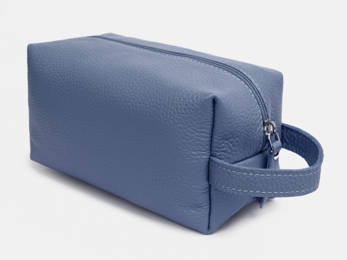 Косметичка из натуральной кожи "Голубая лагуна" - кожаная женская косметичка ручной работы с рисунком на заказ |  Sumnizza фото 3