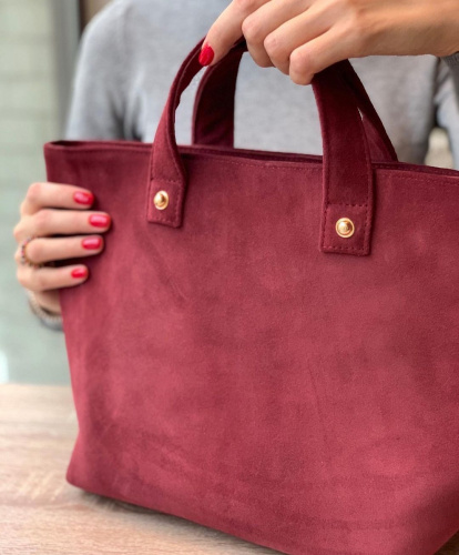 Сумка шоппер на молнии с вышивкой на заказ "Маска" | Ручная работа - кожаная и замшевая женская сумка шоппер ручной работы с рисунком и вышивкой на заказ фото 3