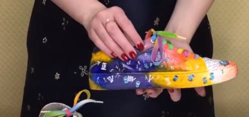 Кожаные женские кеды "Алиса" - кожаные женские кеды и слипоны ручной работы с рисунком на заказ | Sumnizza фото 5