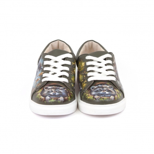 Кеды из натуральной кожи "Енотики" - кожаные женские кеды и слипоны ручной работы с рисунком на заказ | Sumnizza фото 4