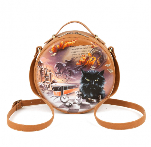 Комплект сапоги и круглая сумка "Мастер и Маргарита" - кожаный женский набор рюкзак и ботинки ручной работы с рисунком |  Sumnizza фото 5