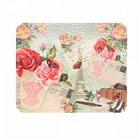 Холдер-конверт для карт и купюр с принтом "Париж" — кожаный женский конверт для карт, холдер ручной работы с рисунком и фото-принтом