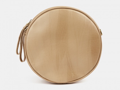 Круглая сумка из кожи "Вороны" - круглая кожаная женская сумка ручной работы с рисунком |  Sumnizza фото 3