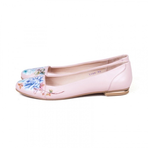 Летние балетки "Розы" - кожаные женские балетки ручной работы с рисунком на заказ |  Sumnizza фото 3