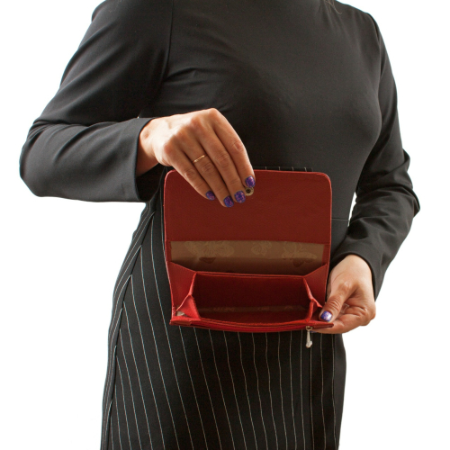 Женский кожаный кошелёк с рисунком ручной работы "Совята" - кожаный женский кошелек-портмоне ручной работы с рисунком на заказ |  Sumnizza фото 4