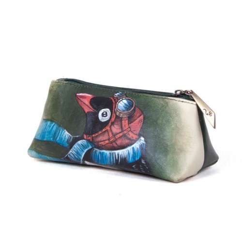 Футляр для очков "Ворон" - кожаный женский и мужской футляр для очков ручной работы с рисунком на заказ |  Sumnizza фото 2