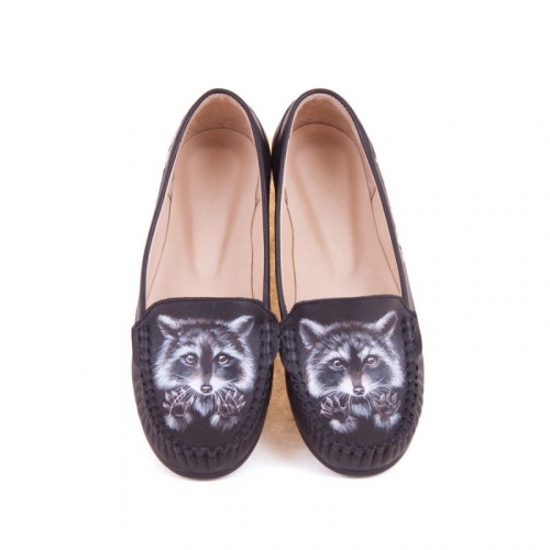 Кожаные мокасины с рисунком "Енотик" - кожаные и замшевые мокасины ручной работы с рисунком на заказ | Sumnizza фото 6