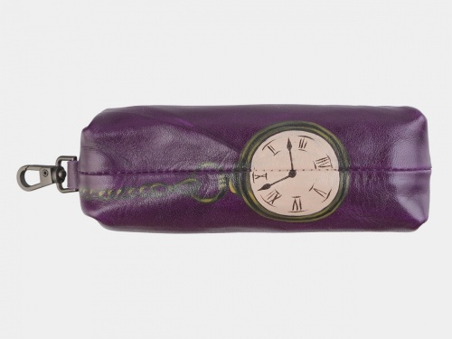 Ключница "Алиса Часы" - кожаная ключница ручной работы с рисунком на заказ |  Sumnizza