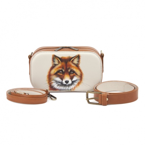 Мокасины и поясная сумка "Лисица" - кожаный женский набор рюкзак и ботинки ручной работы с рисунком |  Sumnizza фото 2