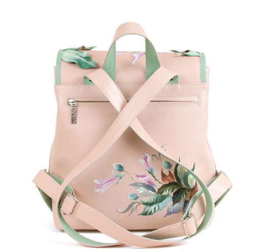 Женский красивый рюкзак с росписью "Колибри" ручной работы с рисунком на заказ | Sumnizza фото 4