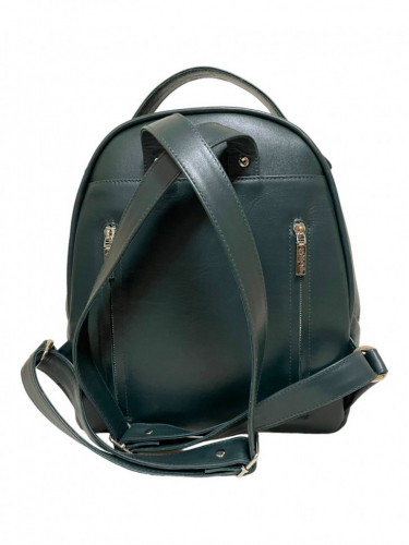 Стильный кожаный рюкзак с рисунком ручной работы "Алиса и дракон" - изготовление кожаной женской сумки ручной работы с рисунком | Сумки с принтом на заказ - Sumnizza фото 2