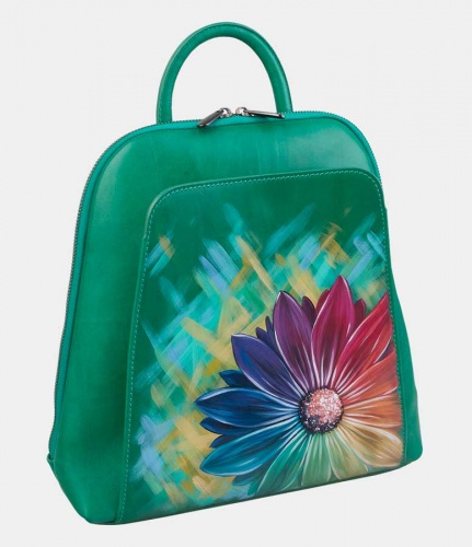 Женский рюкзак с ручной росписью "Гербера" ручной работы с рисунком на заказ | Sumnizza фото 2