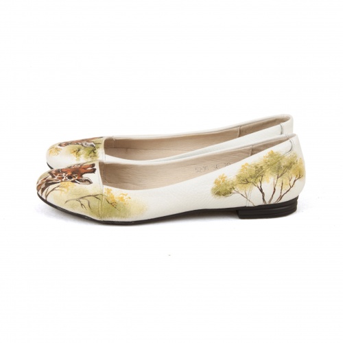 Балетки из натуральной кожи "Сафари" - кожаные женские балетки ручной работы с рисунком на заказ |  Sumnizza фото 3