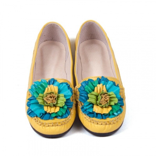 Мокасины "Цветок 3D" - кожаные и замшевые мокасины ручной работы с рисунком на заказ | Sumnizza фото 4