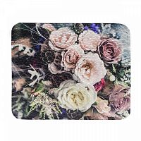 Кард холдер для банковских карт и купюр с принтом "Кремовые розы" — кожаный женский конверт для карт, холдер ручной работы с рисунком и фото-принтом