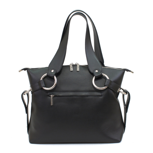 Сумка хобо через плечо "Старый город" - кожаная и замшевая женская сумка шоппер ручной работы с рисунком и вышивкой на заказ фото 2