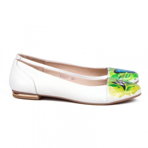 Женские модные балетки "Бабочки" - кожаные женские балетки ручной работы с рисунком на заказ |  Sumnizza фото 2