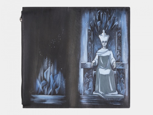 Женский кошелек с росписью "Снежная королева" - кожаный женский кошелек-портмоне ручной работы с рисунком на заказ |  Sumnizza фото 2