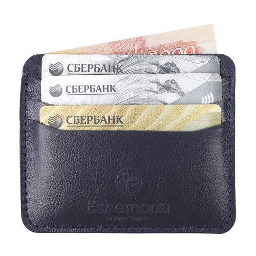 Конверт под пластиковые карты и купюры с принтом "Лазурные бабочки" - кожаный женский конверт для карт, холдер ручной работы с рисунком |  Sumnizza фото 2