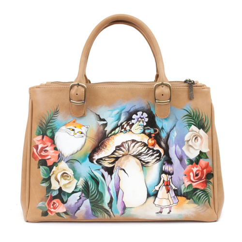 Натуральная кожаная сумка женская с рисунком ручной работы "Алиса" на заказ | Sumnizza фото 4