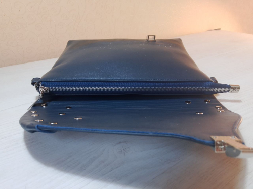 Женская сумка клатч через плечо с рисунком ручной работы на заказ "Полнолуние" на заказ - женская кожаная сумка ручной работы с авторским рисунком фото 4