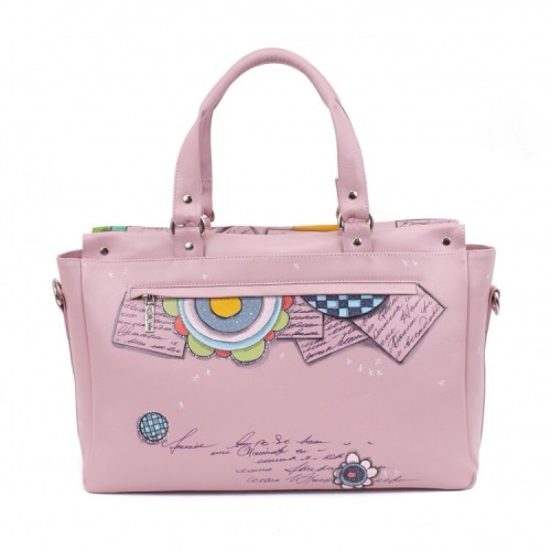 Комплект балетки и деловая сумка "Этно рыбы" - кожаный женский набор рюкзак и ботинки ручной работы с рисунком |  Sumnizza фото 7