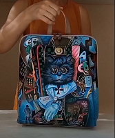 Рюкзак женский для города с росписью "Мастер и Маргарита" ручной работы с рисунком на заказ | Купить в Sumnizza