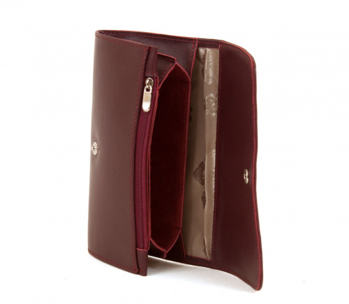 Женский бумажник с росписью "Девушка на диване" - кожаный женский кошелек-портмоне ручной работы с рисунком на заказ |  Sumnizza фото 2