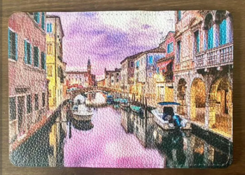 Обложка для паспорта ручной работы с фото принтом «Венеция» - кожаный женский кошелек-портмоне ручной работы с рисунком на заказ |  Sumnizza фото 5