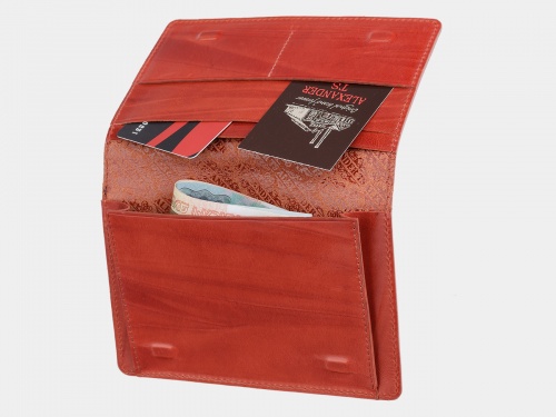 Обложка для паспорта с отделением для карт "Рассвет" - кожаный женский кошелек-портмоне ручной работы с рисунком на заказ |  Sumnizza фото 3