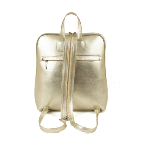 Женский серебристый рюкзак с росписью по коже "Лисята" ручной работы с рисунком и вышивкой на заказ - Sumnizza фото 2