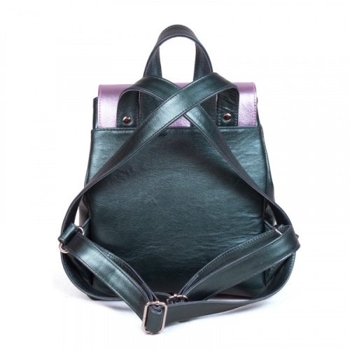 Женский маленький рюкзак с карманами "Перламутр" - кожаный рюкзак ручной работы с оригинальным рисунком на заказ |  Sumnizza фото 4