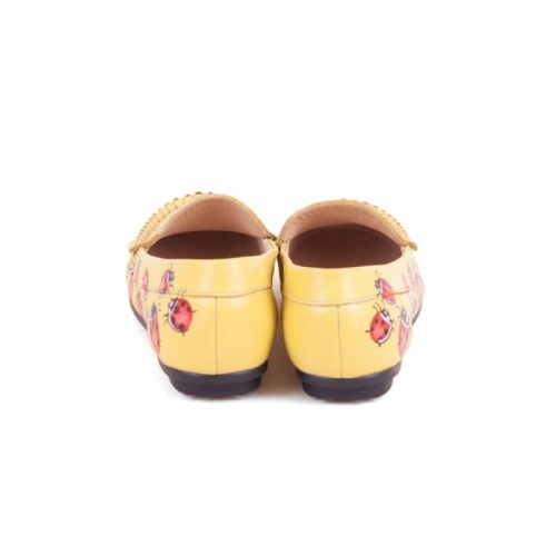 Яркие мокасины с рисунком "Мед по губам" - кожаные и замшевые мокасины ручной работы с рисунком на заказ | Sumnizza фото 8