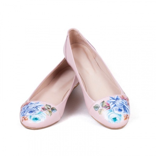 Летние балетки "Розы" - кожаные женские балетки ручной работы с рисунком на заказ |  Sumnizza фото 4