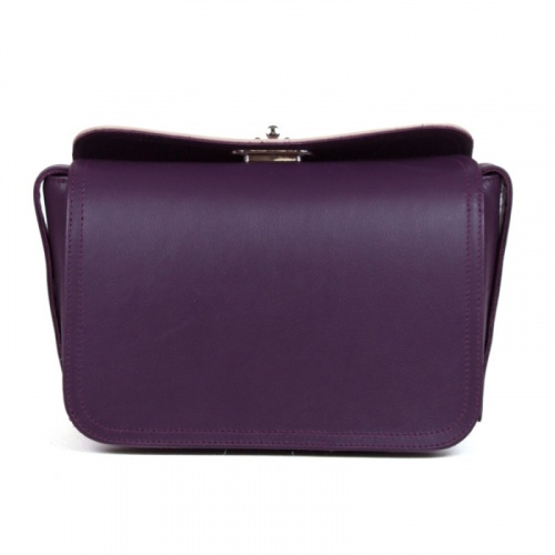 Женская кожаная сумка с рисунком ручной работы "Тюльпаны" — кросс боди с принтом на заказ фото 3